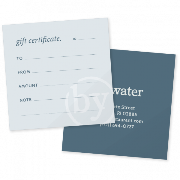 Bywater restaurant gift certificate